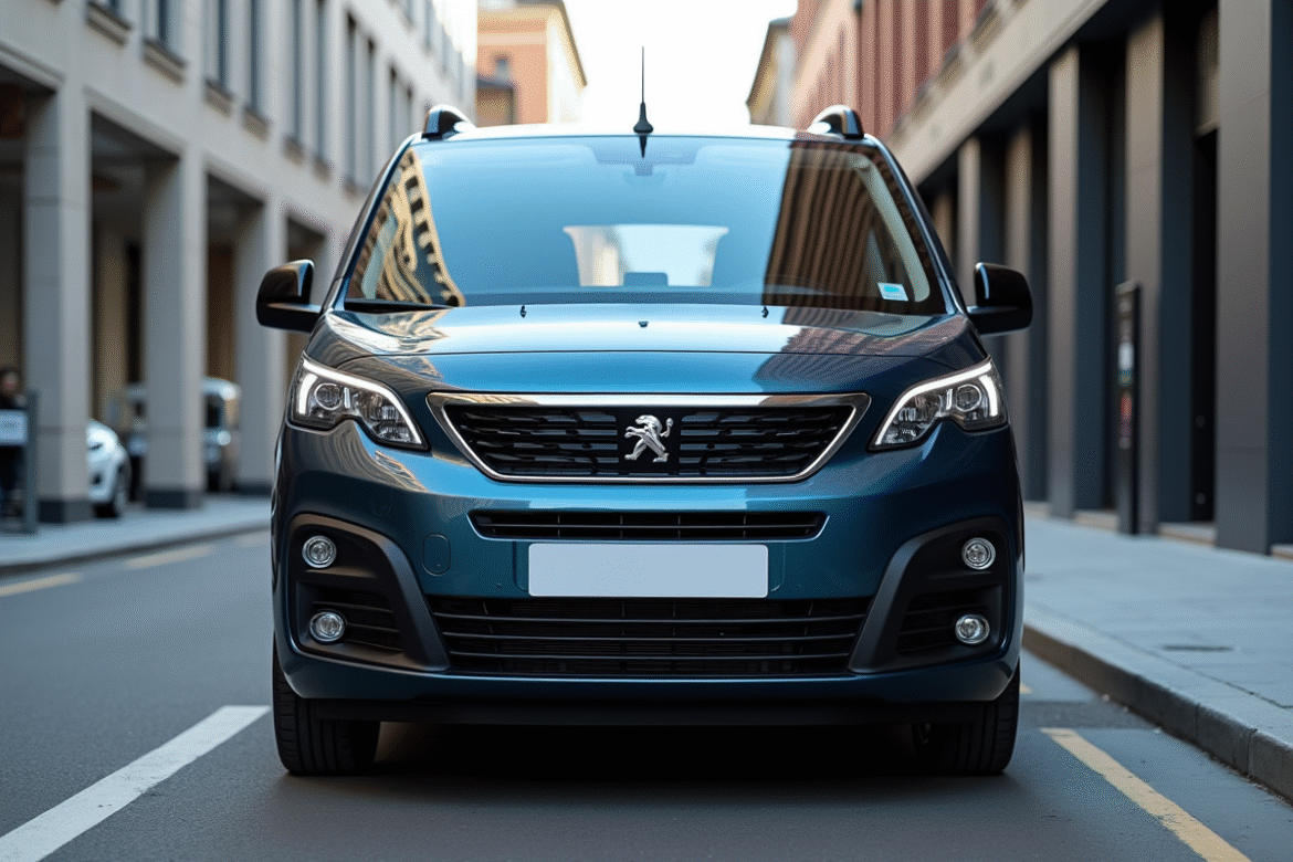Peugeot Partner Tepee stationné en ville avec design moderne