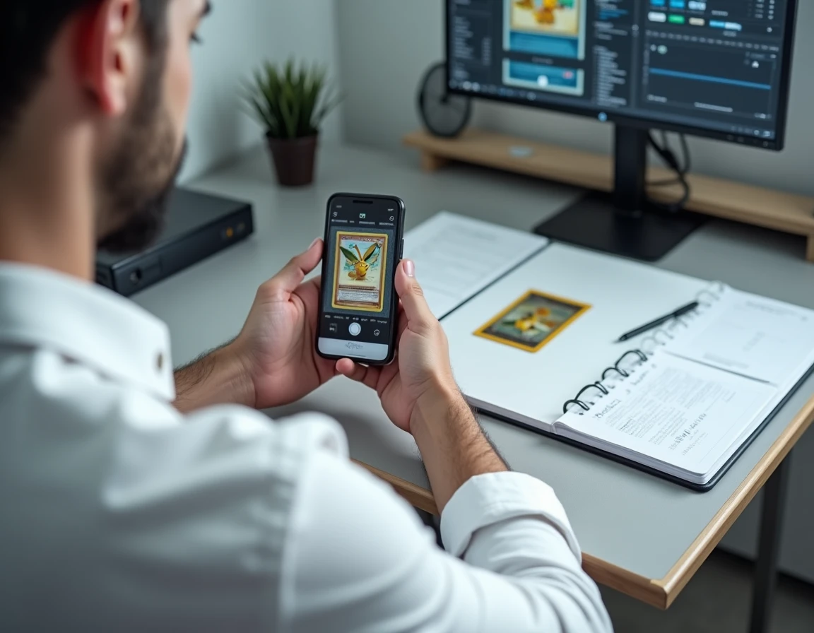 Expert en évaluation de cartes Pokémon gradées CGC utilisant plusieurs outils et un site de prix pour estimer la valeur d'une carte